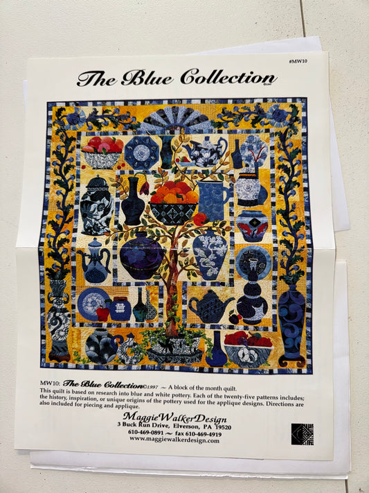 The Blue Collection - Pattern and Yellow Fabric Pack - Pre-Loved Treasure.
