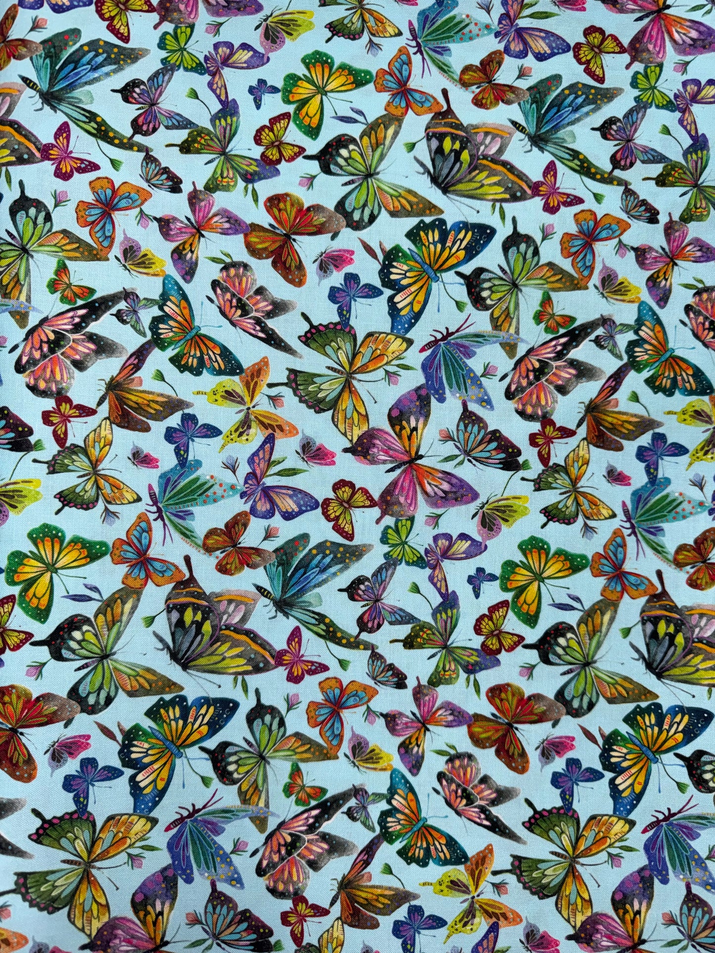 Luminous Butterflies on White
