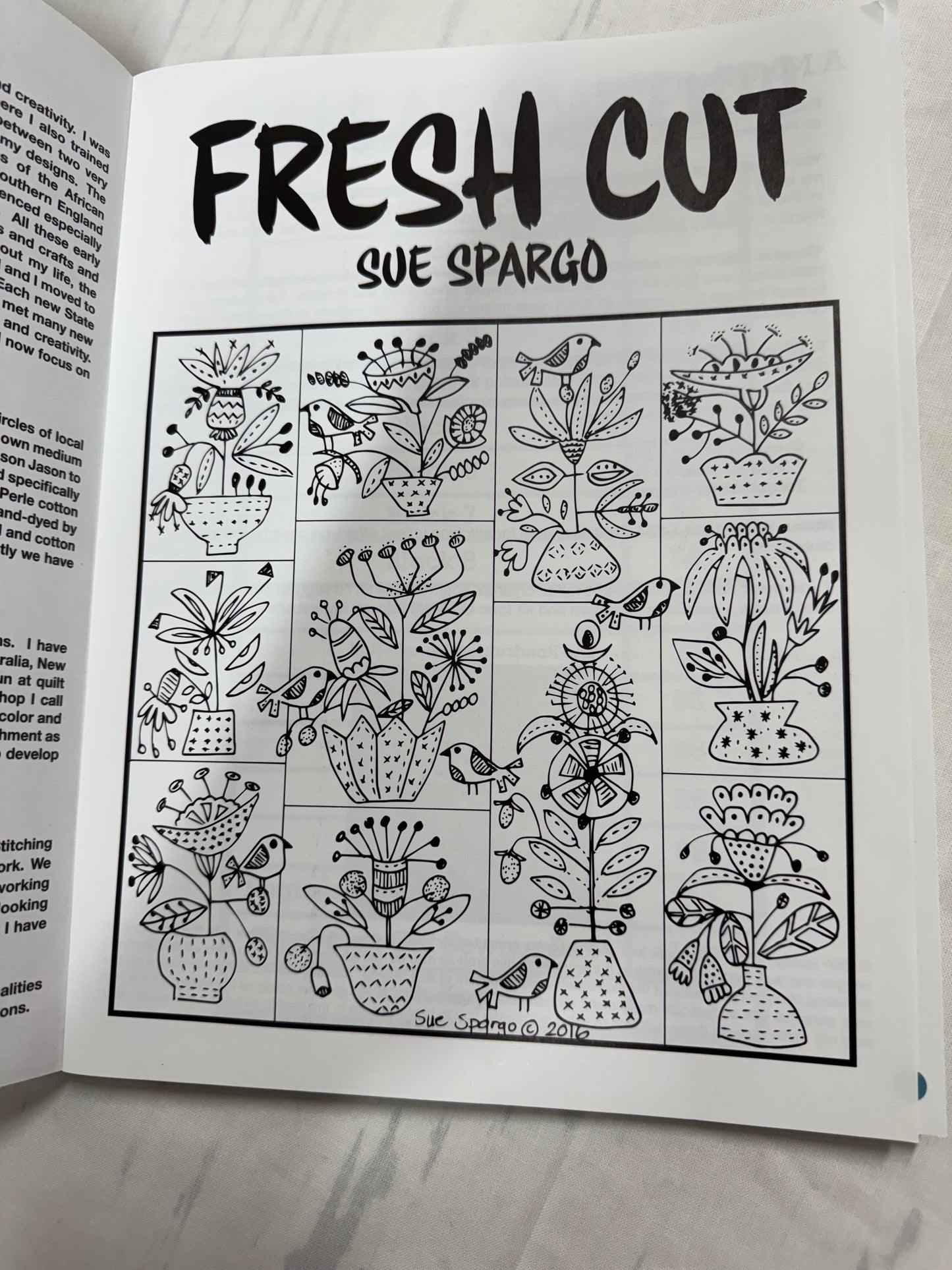 Sue Spargo Fresh Cut Book and 11 Block sets Kit