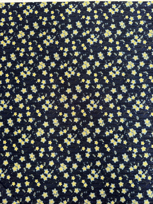 Robert Kaufman - Kyoto Gardens - Navy with small flowers