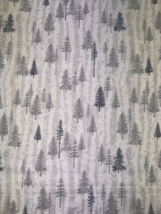 Scandinavian Winter Boreal Forest Light Grey