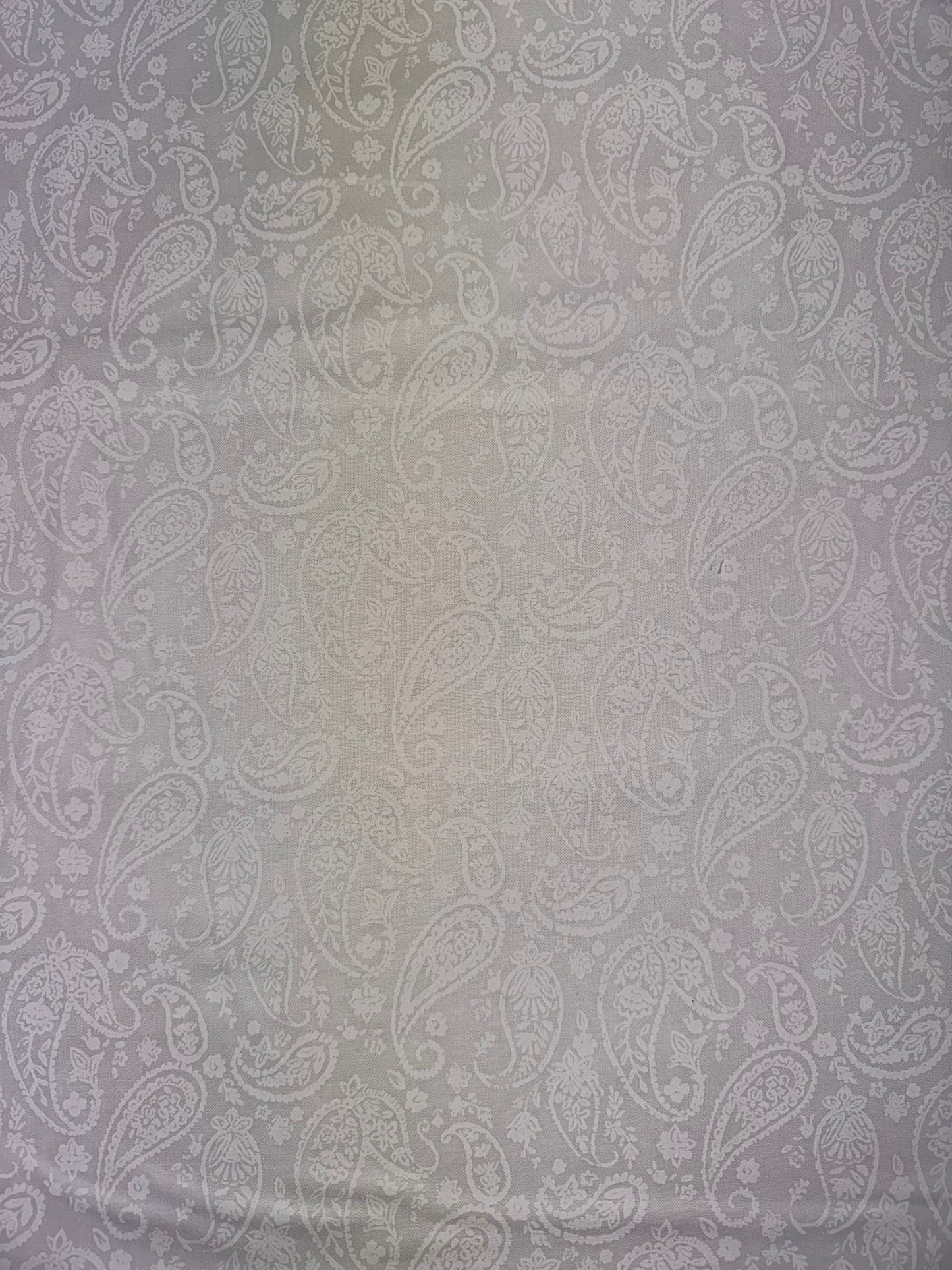 Paisley White on White Wideback Quilt Fabric