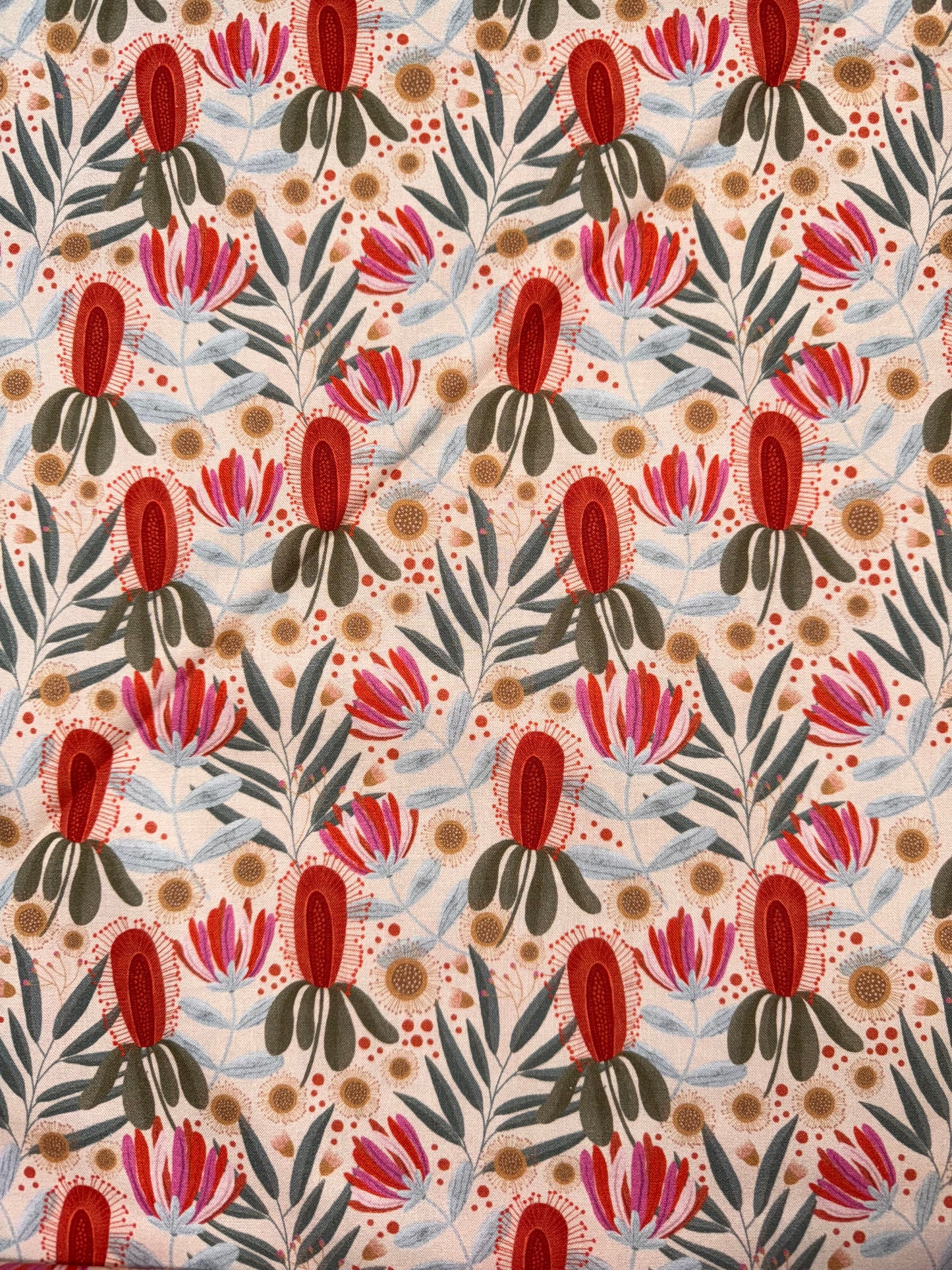 Flora and Fauna - Flowers on Cream background