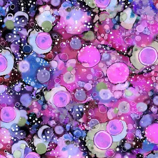 Tree of Life - Allover Bubbles - Pink & Cobalt