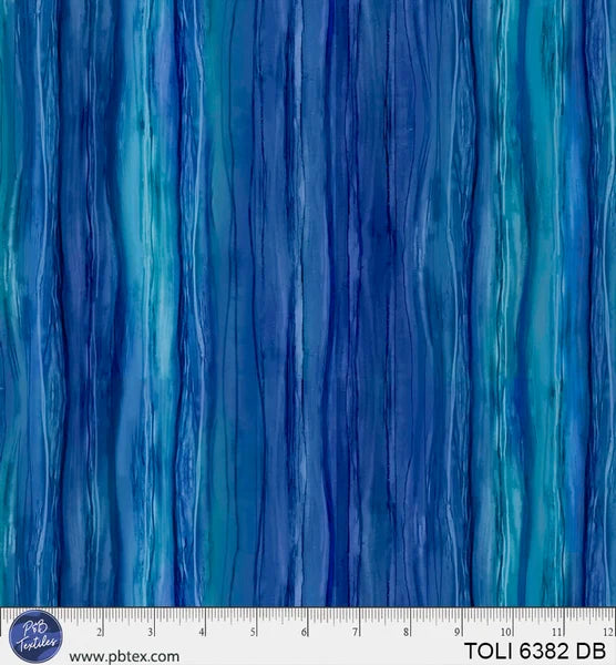 Tree of Life - Allover Stripe - Dark Blue