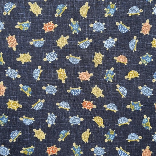 Yachi Japanese Turtles on Indigo Blue