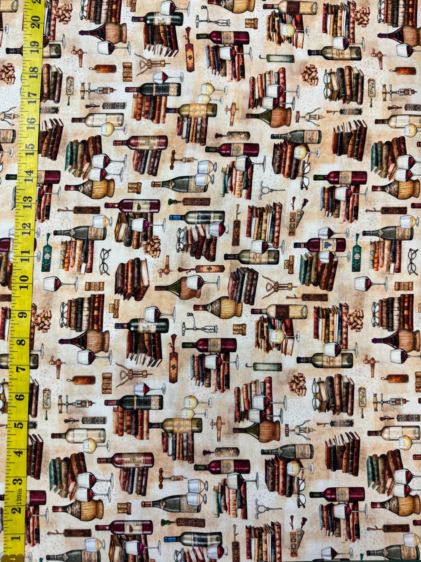 Book Club - Books and Wine on Cream background