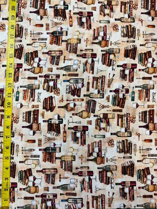 Book Club - Books and Wine on Cream background