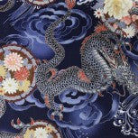 Taisha Japanese Dragon on Navy background