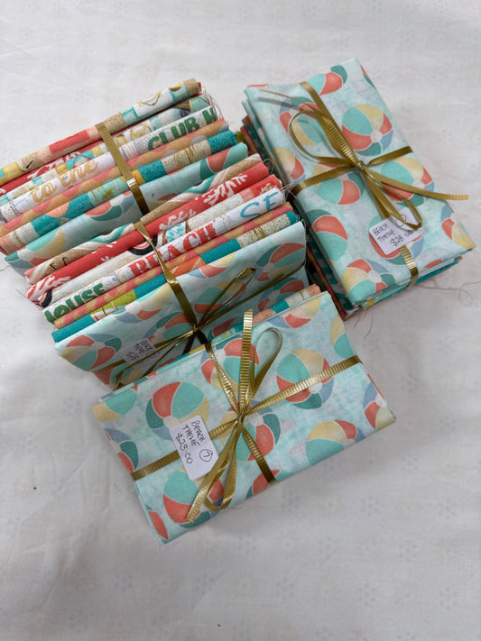Beach and Caravan themed Set of 7 Fat Quarters