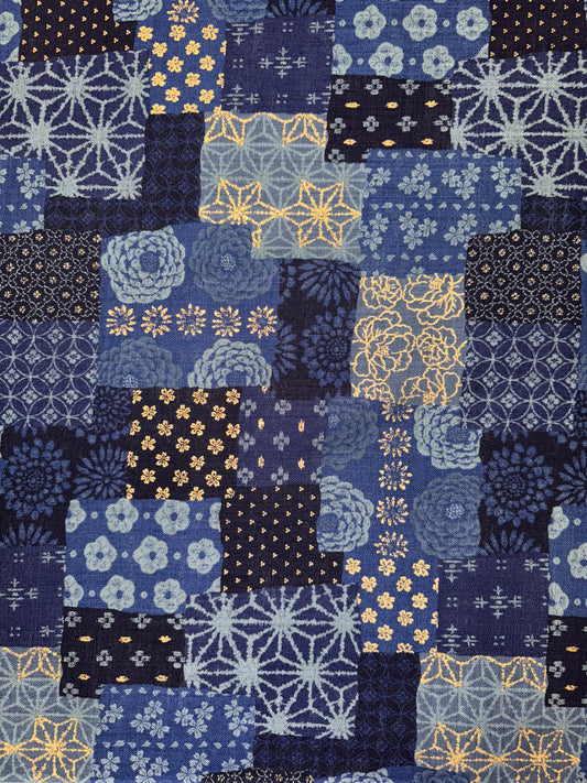 Japanese designs on Blue and Gold
