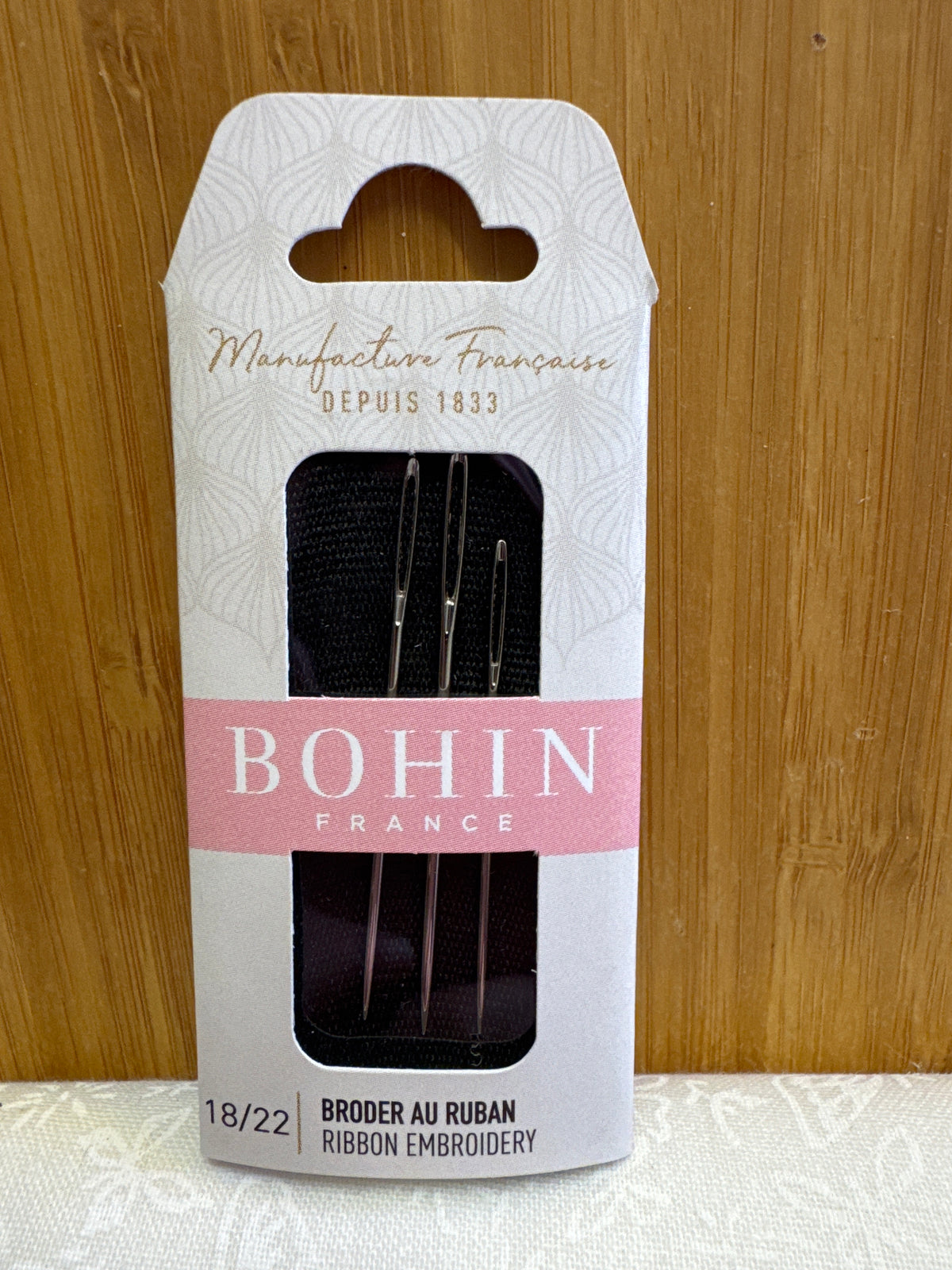 BOHIN Hand Needles Ribbon Embroidery - Sizes 18/22 - 3 pieces