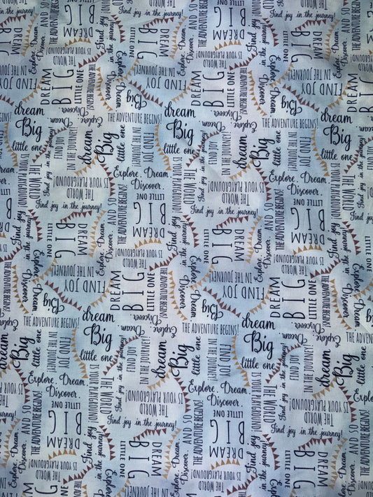 Let's Go On An Adventure Allover Fabric