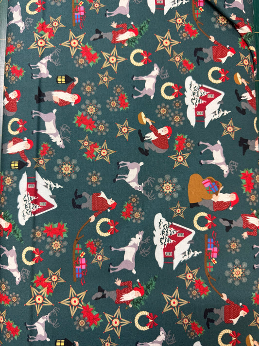 Norwegian Christmas - on Dark Green