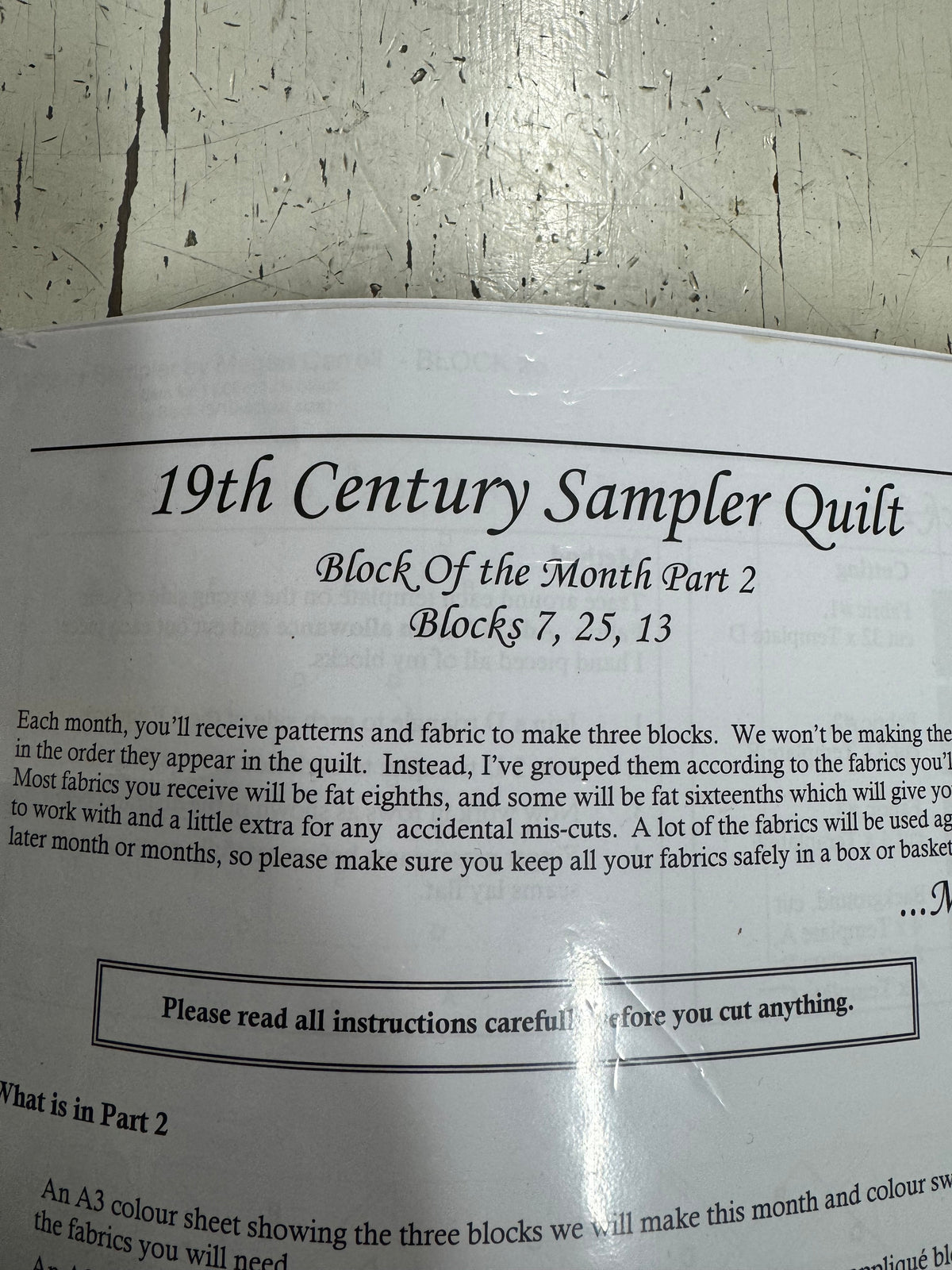 19th Century Sampler Quilt Kit by Megan Carrol
