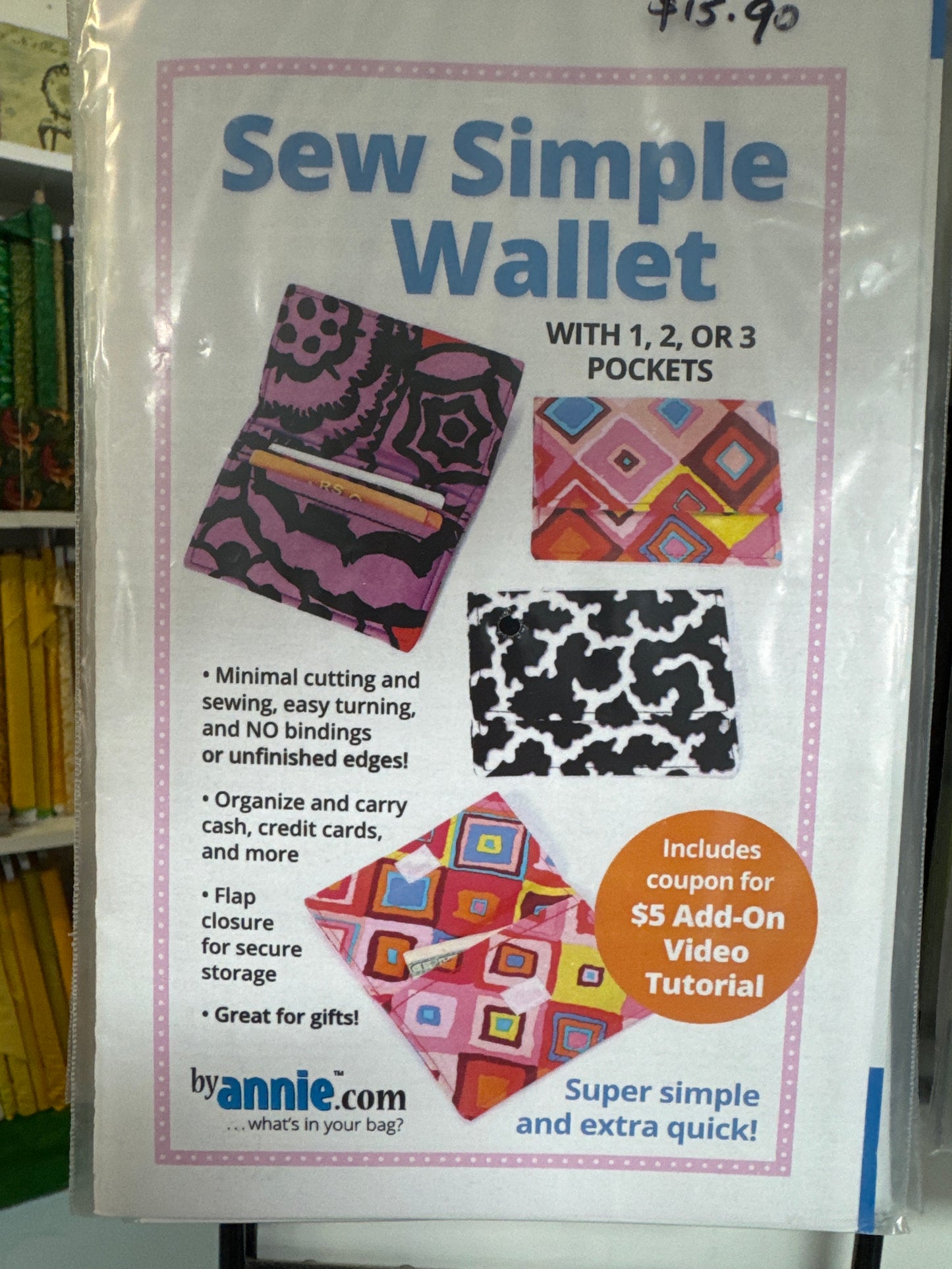 By Annie Pattern - Sew Simple Wallet