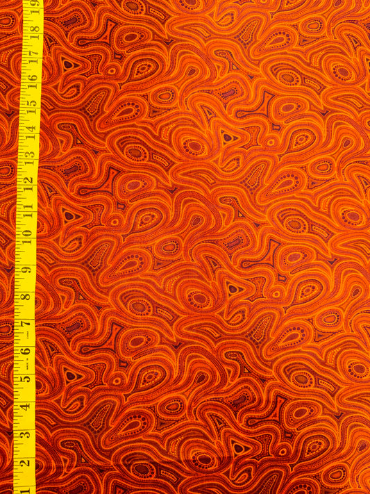 TJUKURPA LAND - Swirls in Rusts