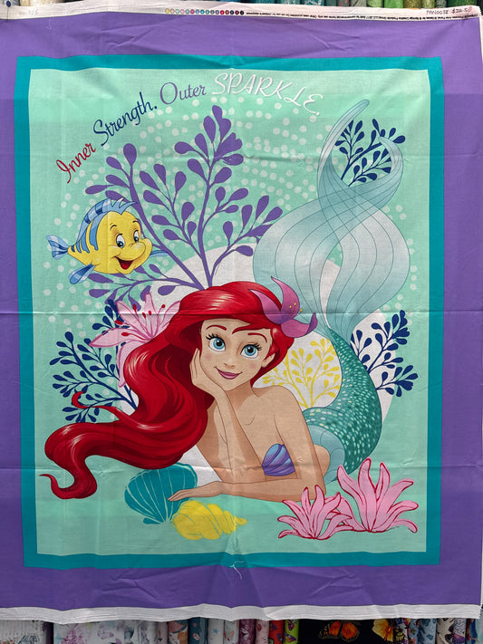 Princess Ariel Panel - Cotton Fabric Panel