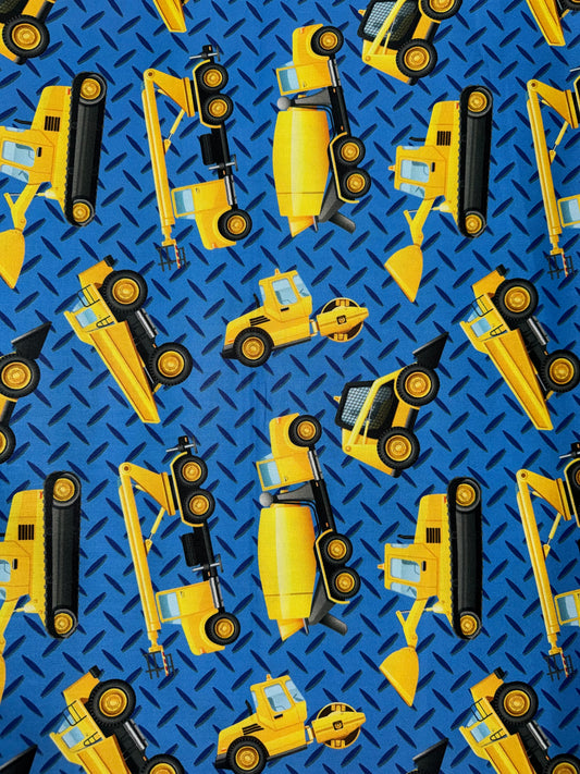 Tossed Machines on a Blue background