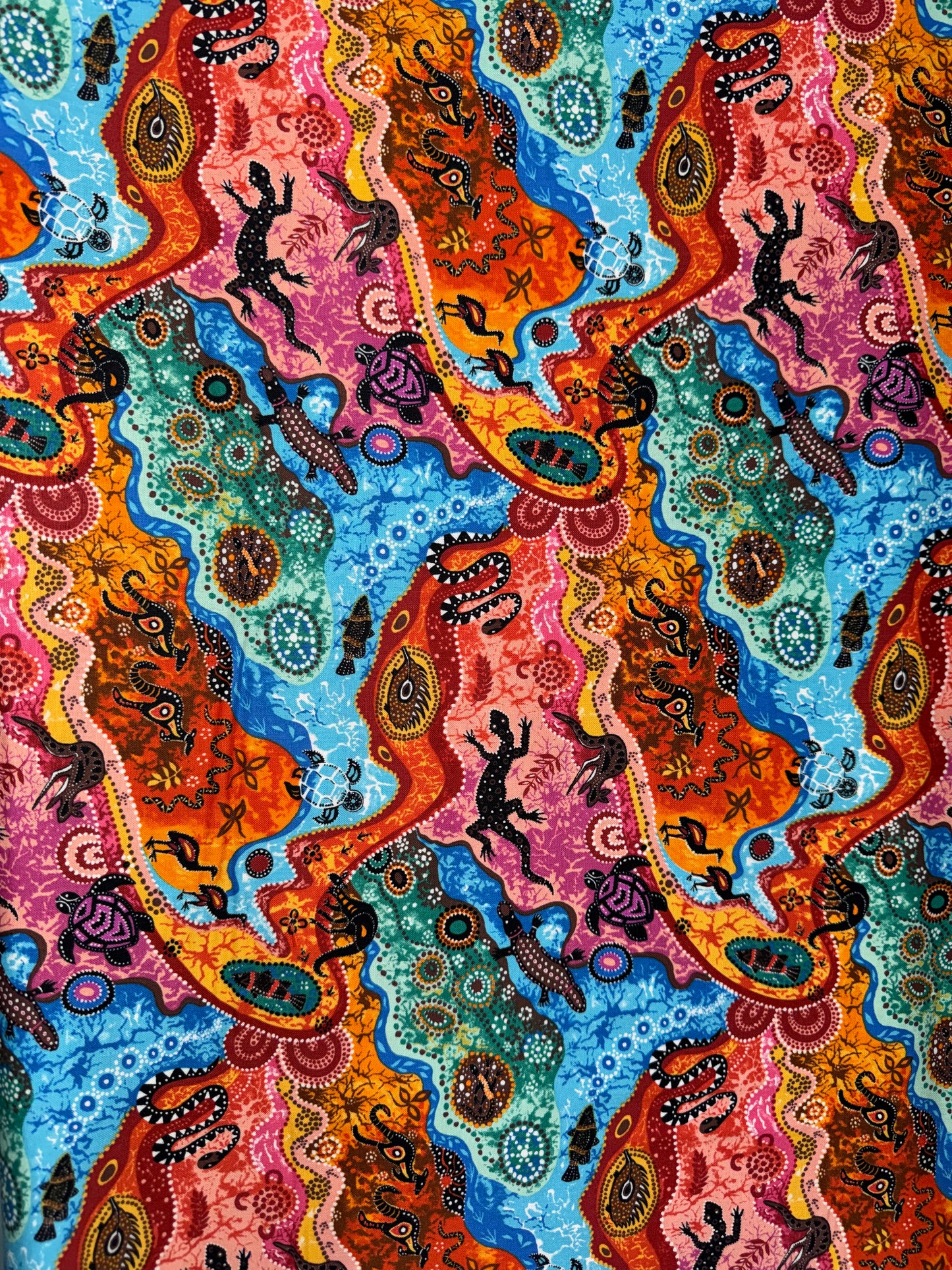 Dilkara - Storm  Goannas in Red Orange and Blue