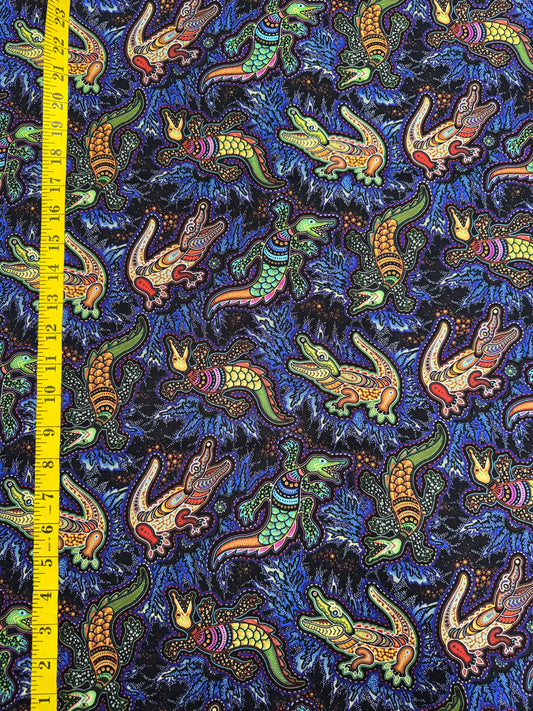 TJUKURPA LAND - Crocodiles in Blues