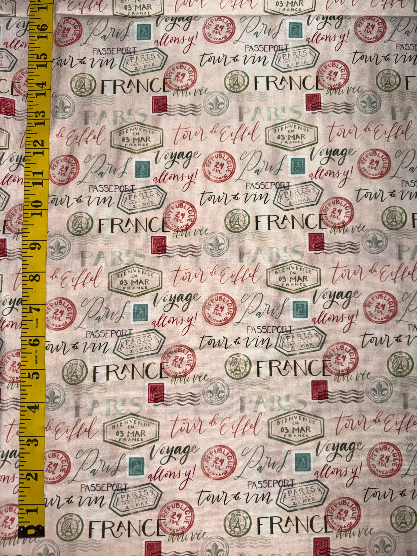 Fleur and Flutter - Paris Passport Stamps in Pink