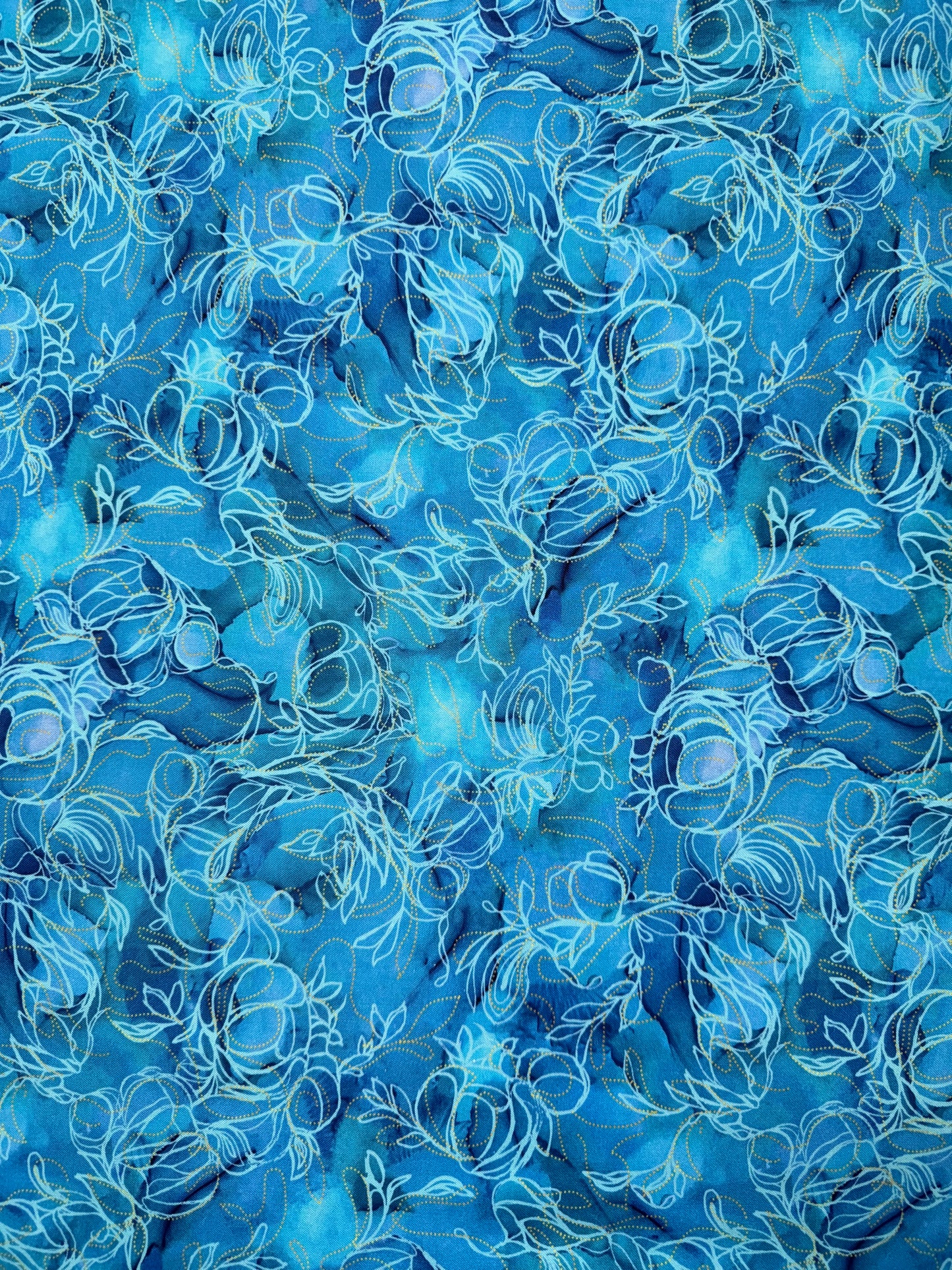 Painted Sea - Flowing Linework in Teal