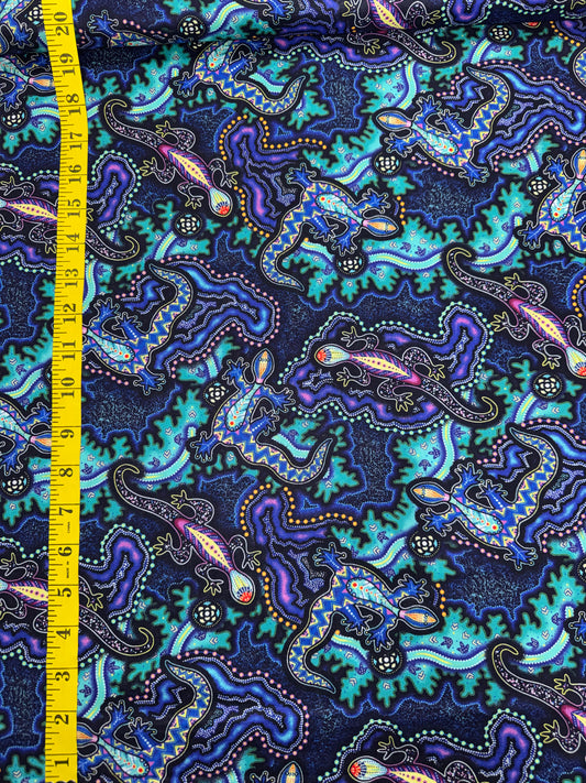 TJUKURPA LAND - Goannas in Blues