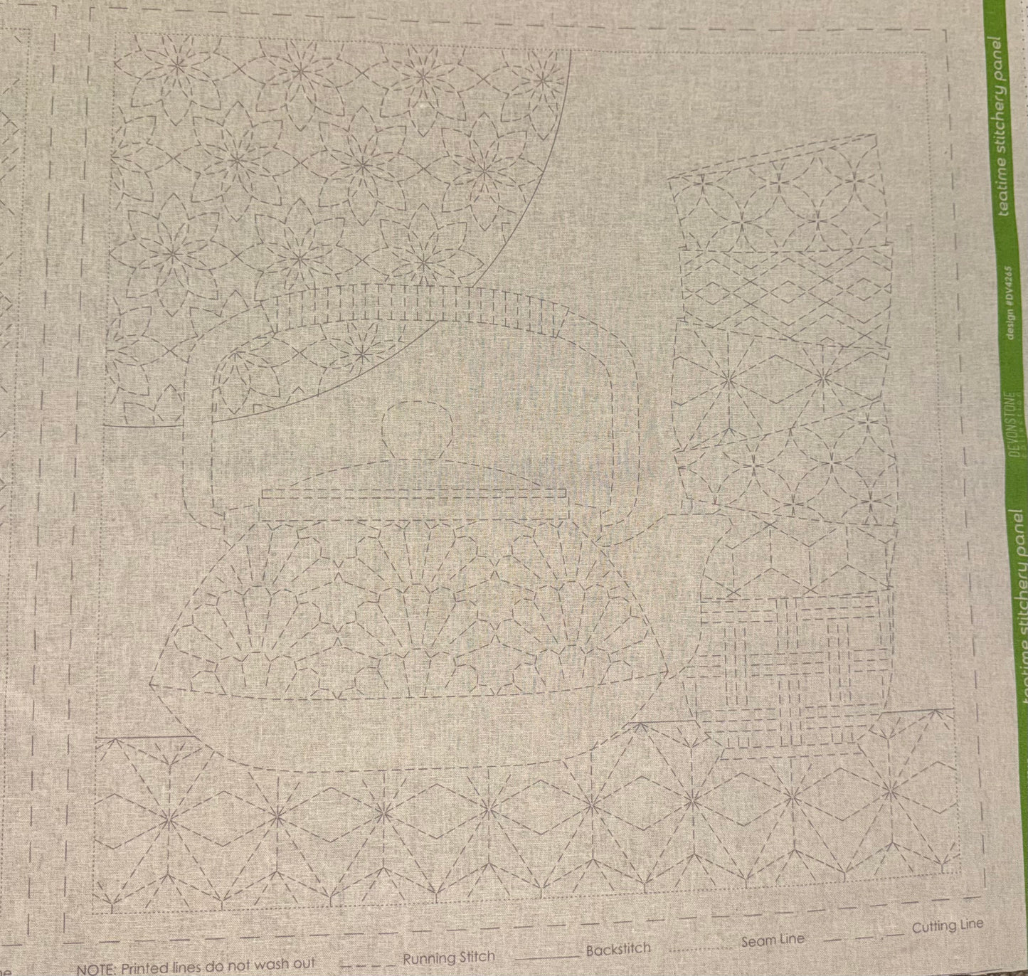 DV4265 Sashiko Teatime Panel in Natural
