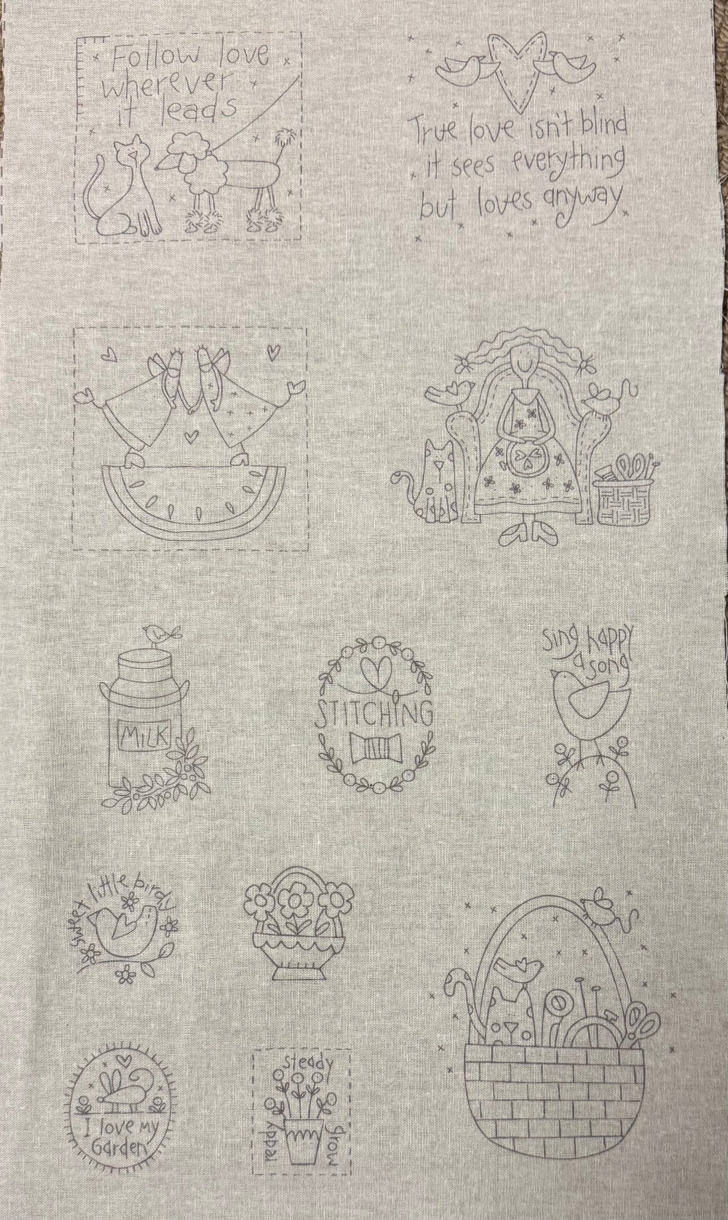 DV7641 Handy Stitches Stitchery Panel
