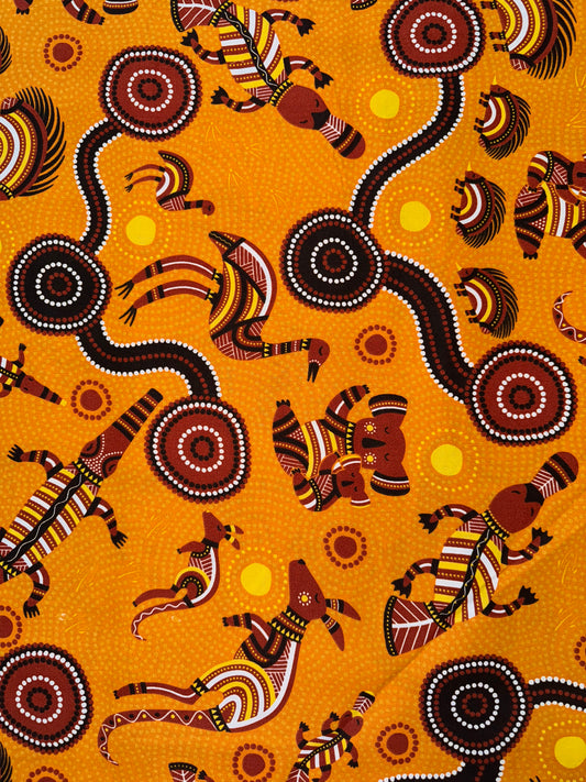Aussie Animals Orange Brown painting