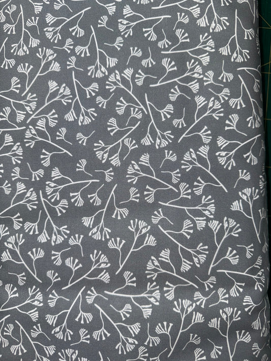 Jen Digital Grey Floral 108" Wideback DV6772