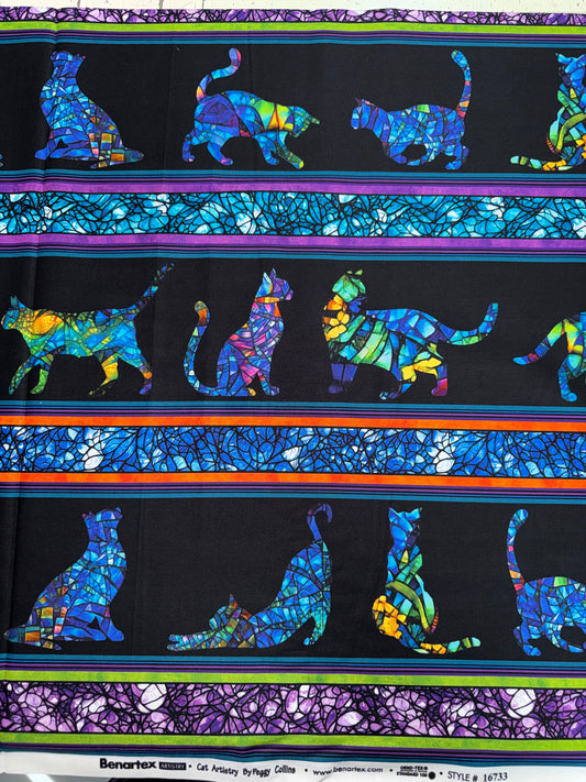 Cat Artistry Fractal stripe multi coloured