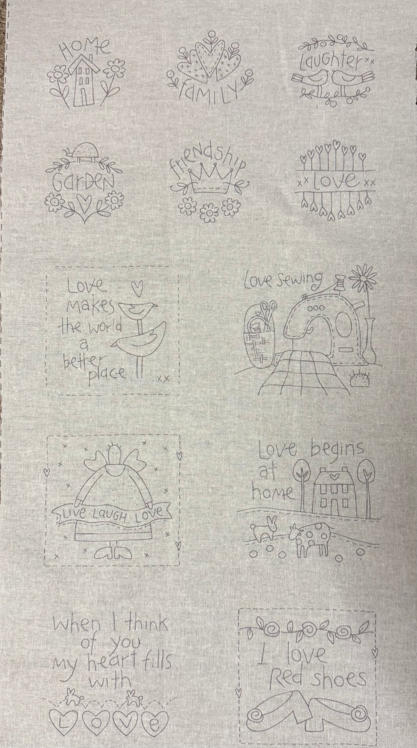 DV7641 Handy Stitches Stitchery Panel