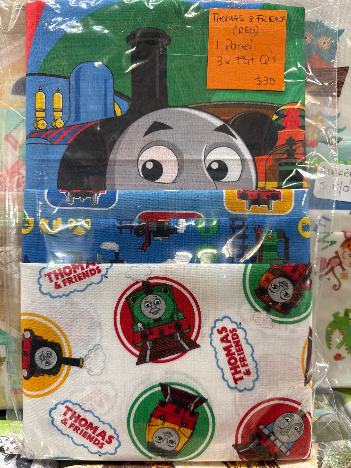 Blue Thomas Tank Engine Panel Kit - Cotton Panel Set with 3 Fat Quarters.