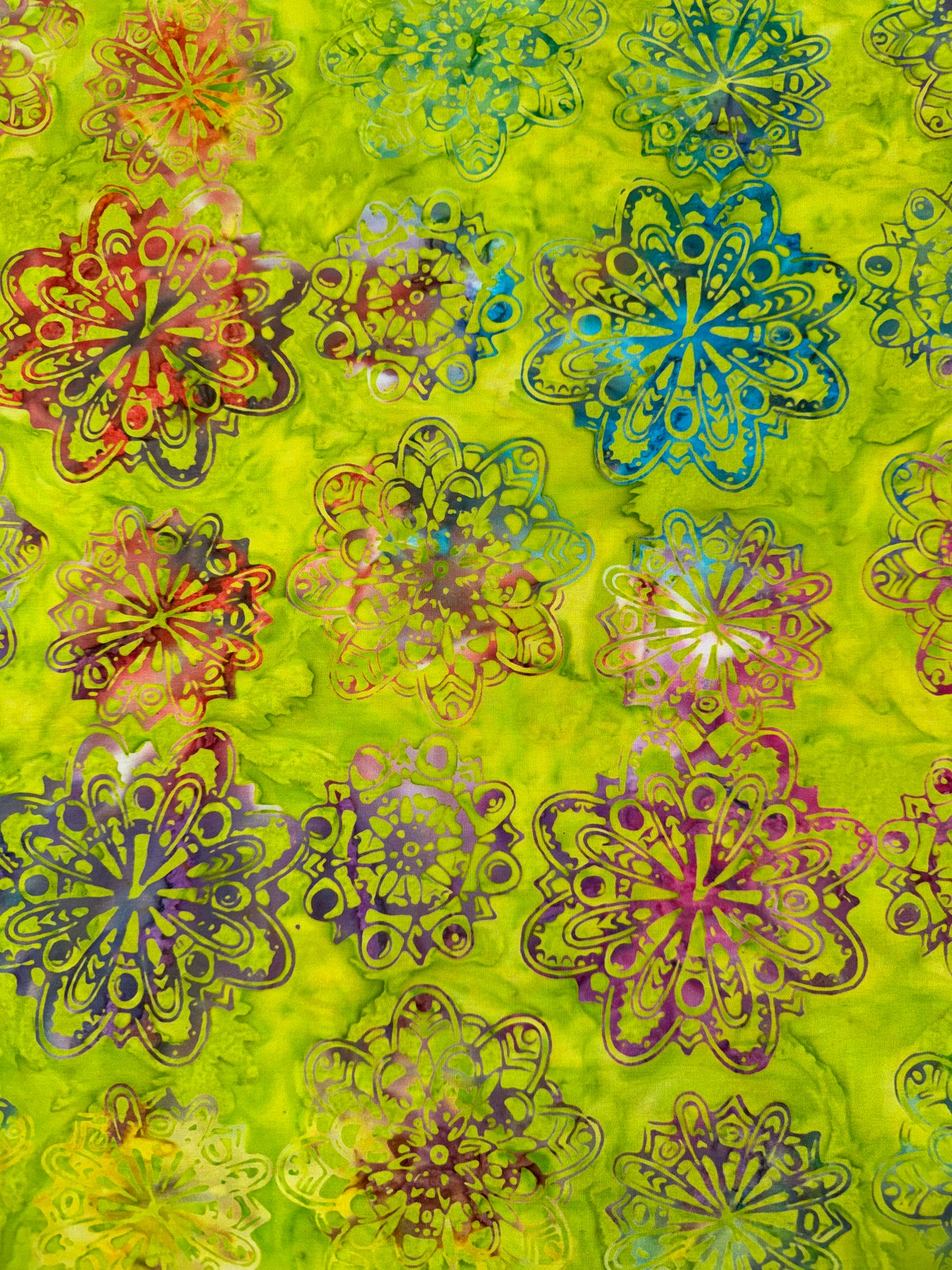 Batik French Mandala BA45-2001 Greens