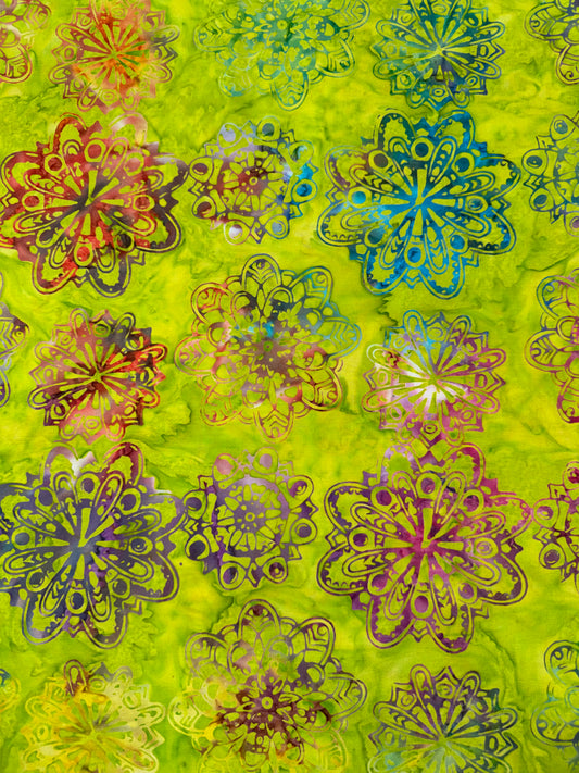 Batik French Mandala BA45-2001 Greens