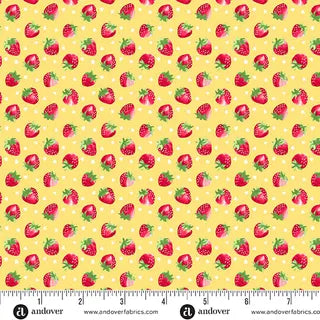 Our Simple Life - Strawberries on Yellow