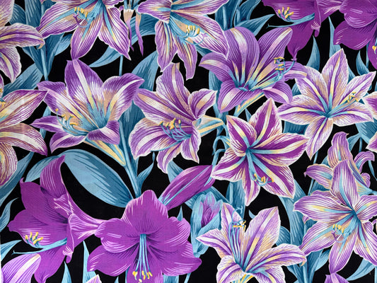 Kaffe Fassett Amaryllis in Lavender   4.4m available