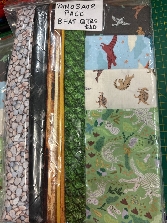 Prehistoric Dinosaurs - Fat Quarter Set - 8 Fat Quarter Pack