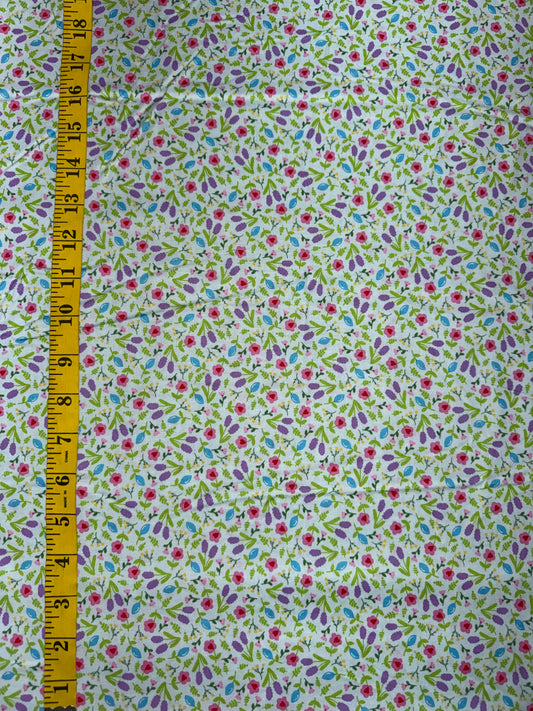 Little Ladies - Tiny Flowers on a Light Blue Background