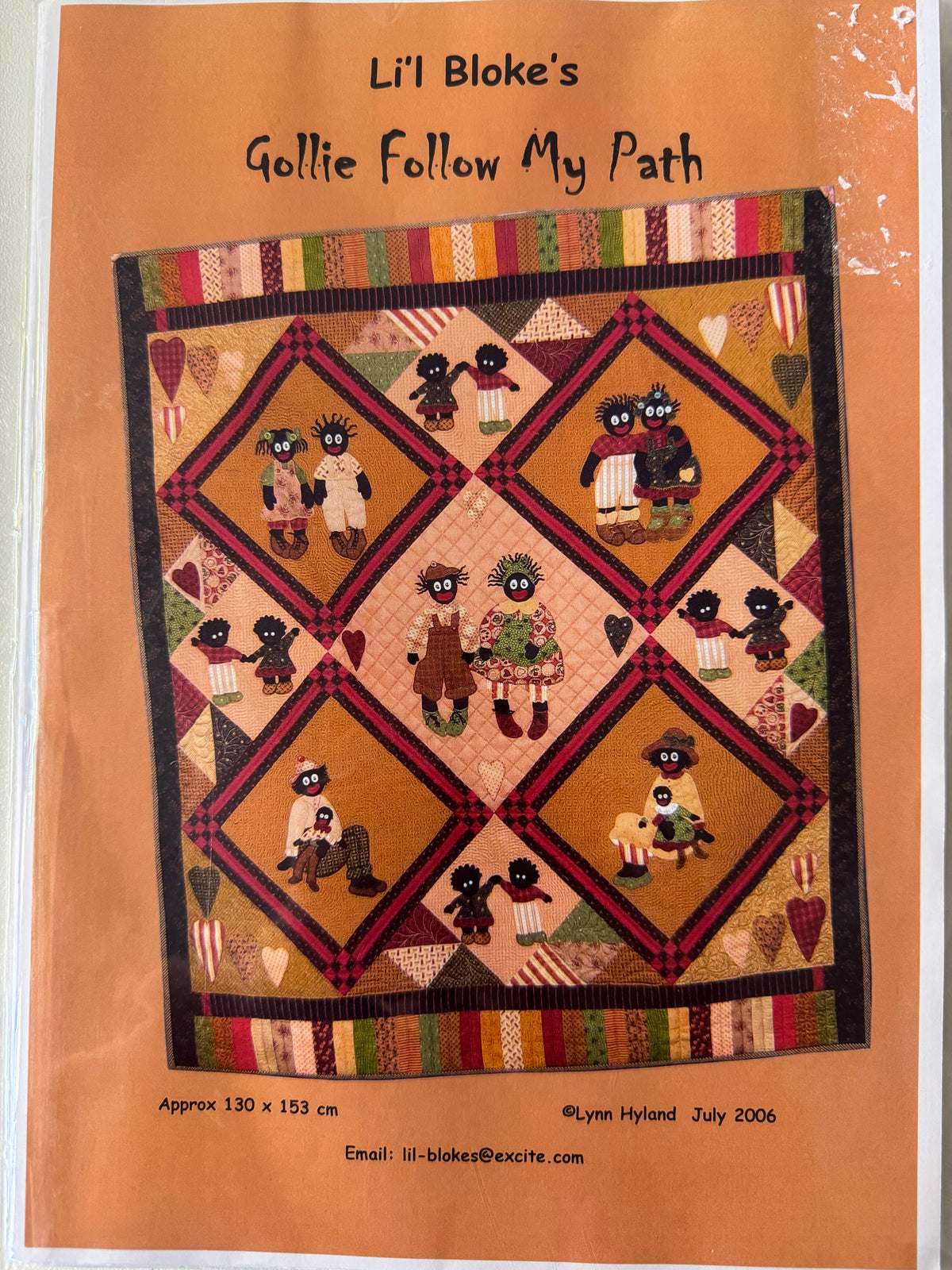 Li'l Blokes - Gollie Follow my Path Quilt Kit and Fabric Set . Pre-Loved Treasure.