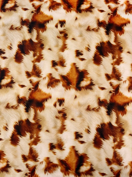 Cowhide Brown and Cream