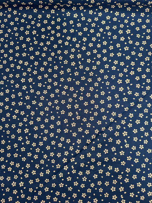 Japanese Sevenberry Cream Flowers on Dark Blue background