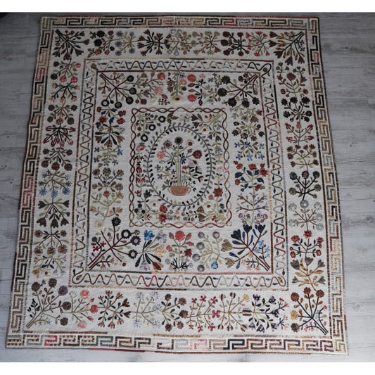 Carolyn Konig Design – Aunt Green Quilt Complete Kit - Partially done 84" x 94"