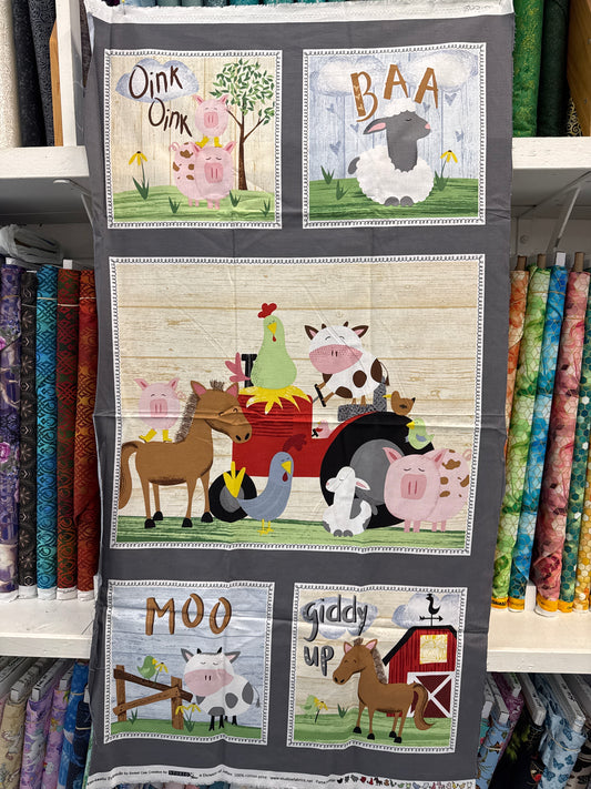 Farm-tastic Friends Panel Kit with 1m coordinating fabric