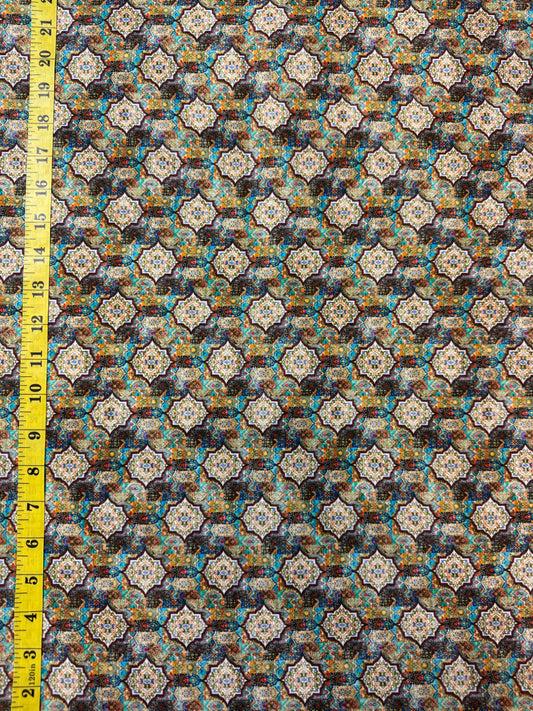 Book Club - Moroccan Leather in Teal and Red