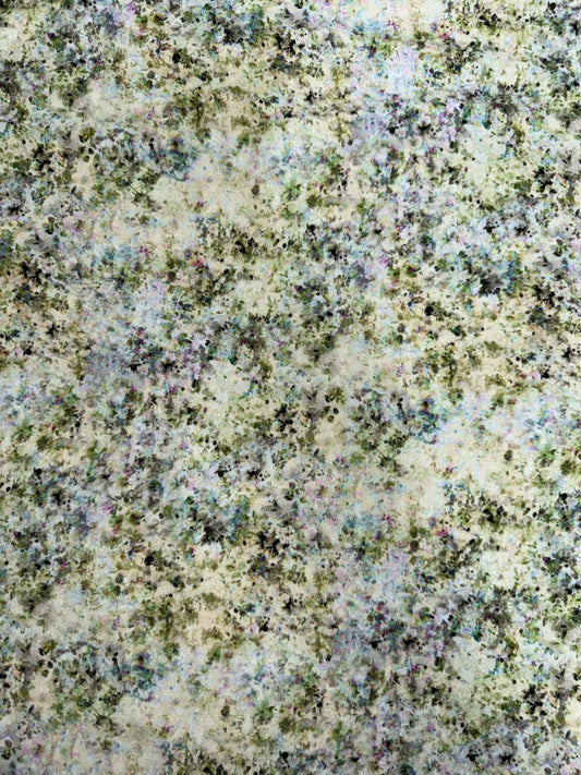 Japanese Sakura Blooms Leaf - Green Watercolour