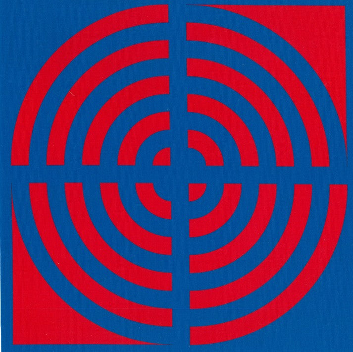 Blockstar Retro Fabric Circle Block BF-1 Blue/Red