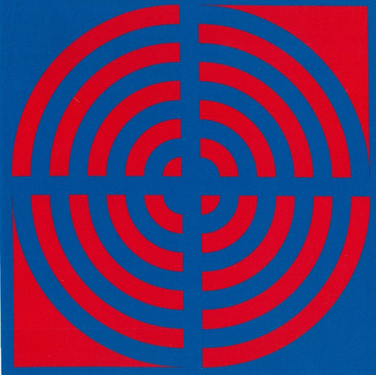 Blockstar Retro Fabric Circle Block BF-1 Blue/Red